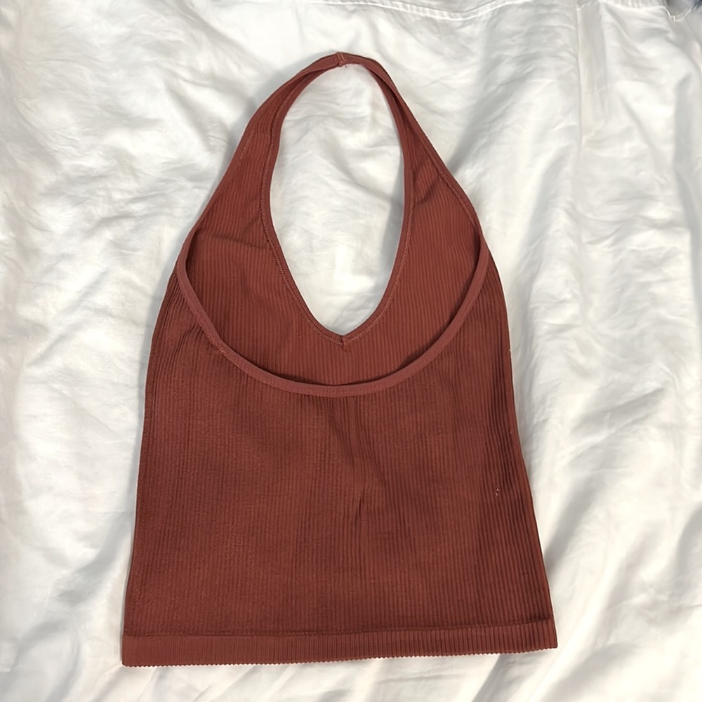 Urban Outfitters seamless halter top, size S, color burnt orange - Picture 2 of 2